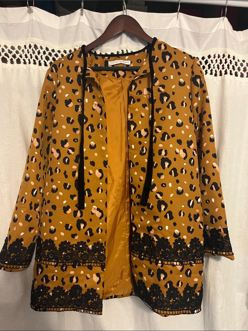 English Factory Leopard Print Blazer Unique M L
